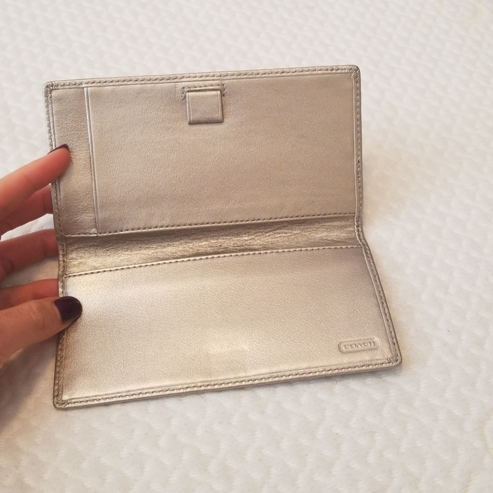 Pewter colored Checkbook Holder